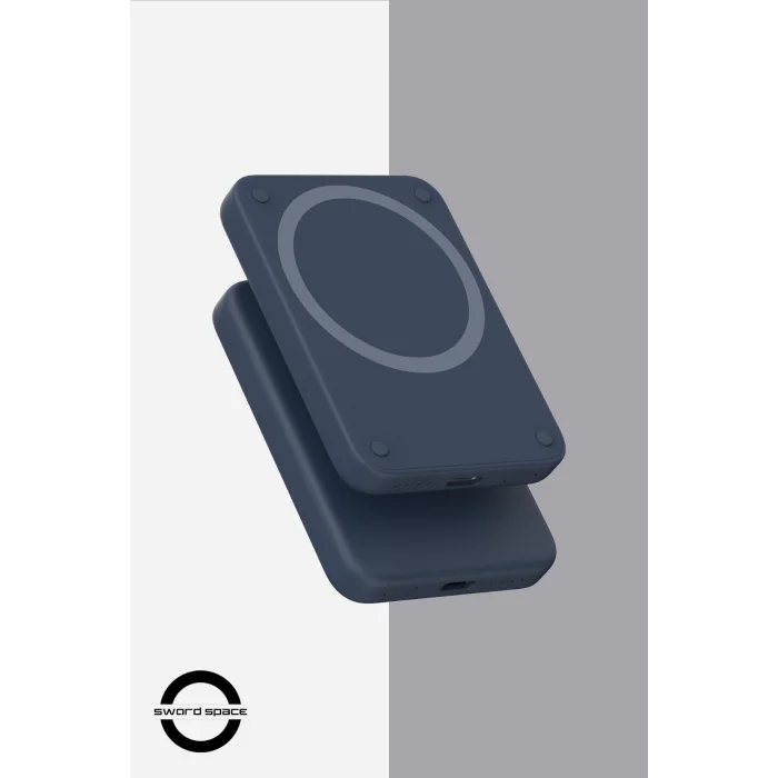 SWORD Magsafe Powerbank 4200mAh 15W Hızlı Şarj İnce ve Hafif iPhone ve Android Uyumlu Mavi SW-MGSF4