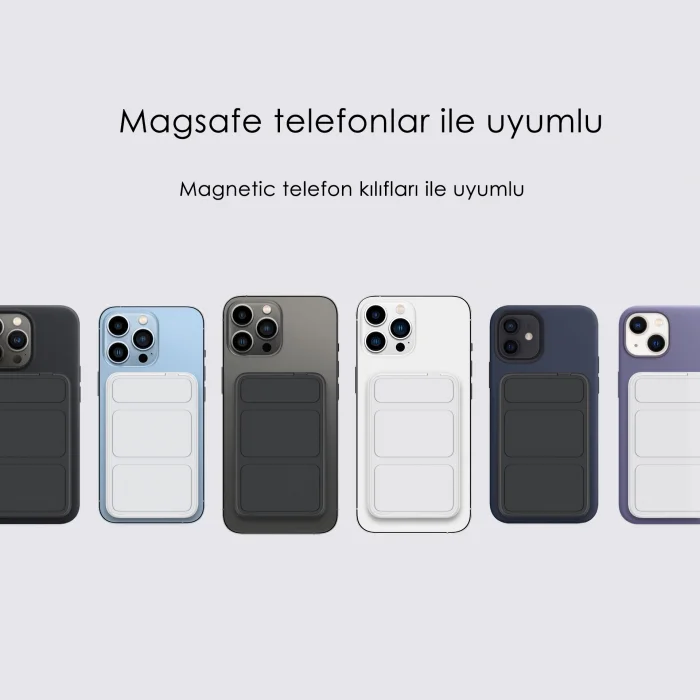 SWORD Magsafe Powerbank 7000mAh 20W Hızlı Şarj Standlı ve Taşınabilir iPhone ve Android Uyumlu Beyaz SW-MGSF7