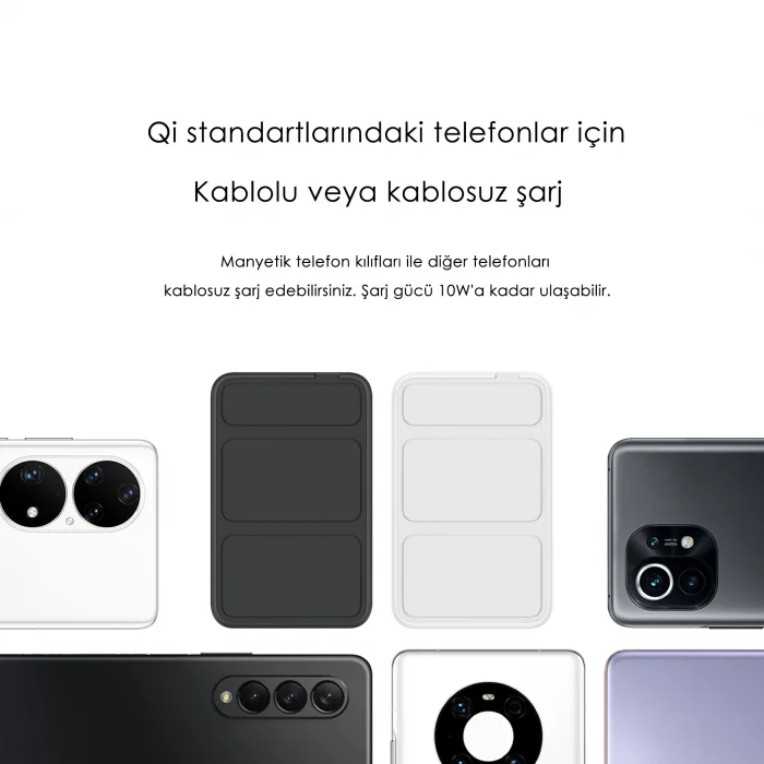 SWORD Magsafe Powerbank 7000mAh 20W Hızlı Şarj Standlı ve Taşınabilir iPhone ve Android Uyumlu Beyaz SW-MGSF7