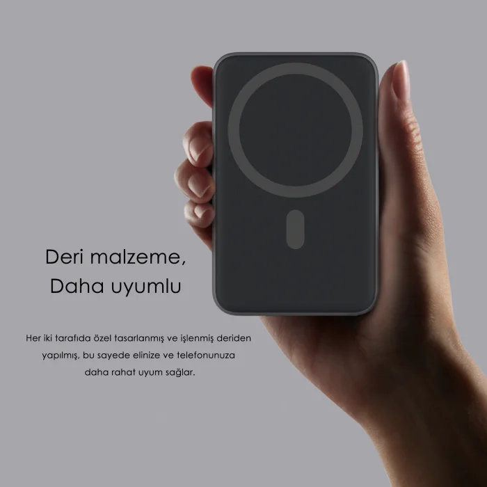 SWORD Magsafe Powerbank 7000mAh 20W Hızlı Şarj Standlı ve Taşınabilir iPhone ve Android Uyumlu Beyaz SW-MGSF7