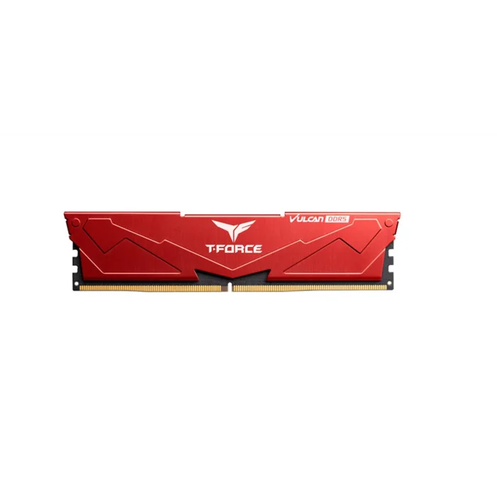 Team T-Force Vulcan Red 16GB (1x16GB) 6000Mhz DDR5 CL38 Kırmızı Gaming Ram (FLRD516G6000HC38A01)