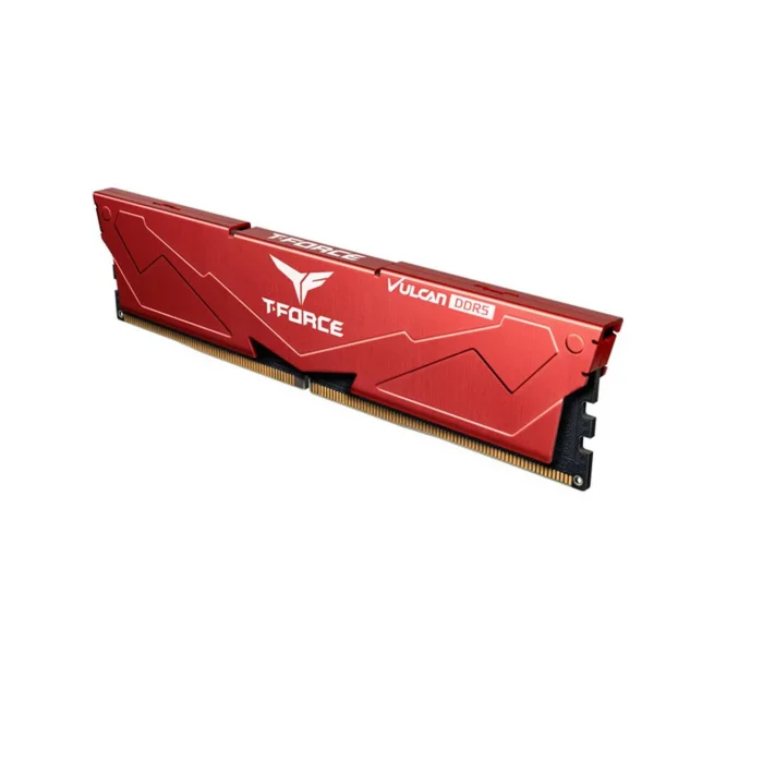 Team T-Force Vulcan Red 16GB (1x16GB) 6000Mhz DDR5 CL38 Kırmızı Gaming Ram (FLRD516G6000HC38A01)