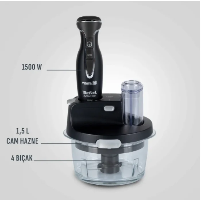 Tefal Powelix Activflow Expert 1500 W Blender Seti Siyah