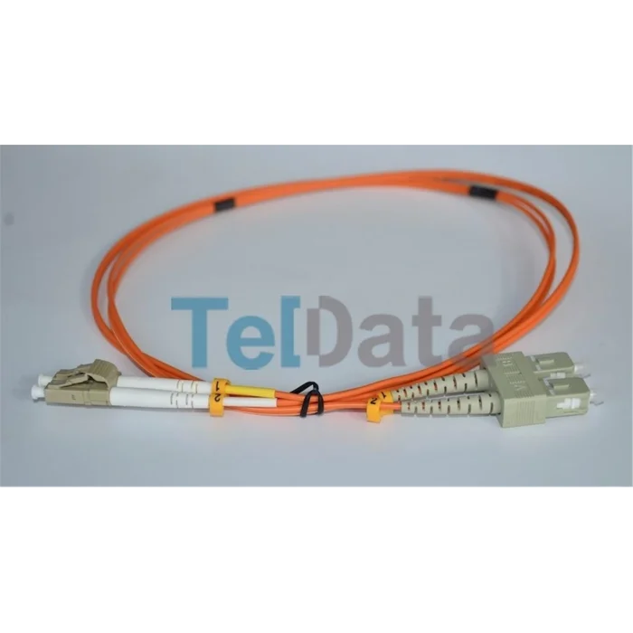 TELDATA TLD-SCLCOM21 SC-UPC-LC-UPC MM DX OM2 1 METRE FIBER OPTIK PATCHCORD