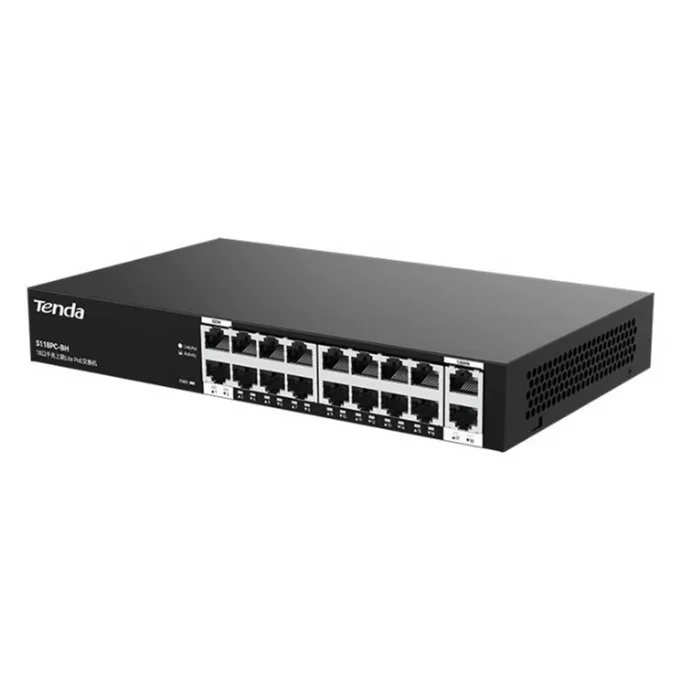 Tenda S218GPC-BH16FE PoE+ Port 167W 2x GE Uplink Switch