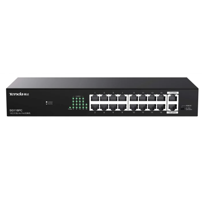 Tenda SG118PC SG118PC 18 Port Gigabit PoE Switch 100-100-1000 167W