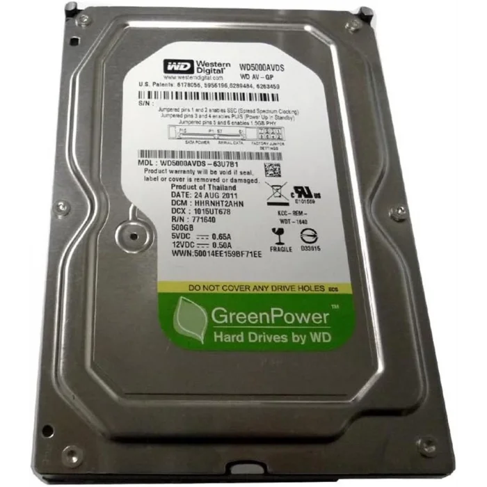 Wd 500Gb WD5000AVDS SATA 3.0 5400 3.5 RPM Hard Disk