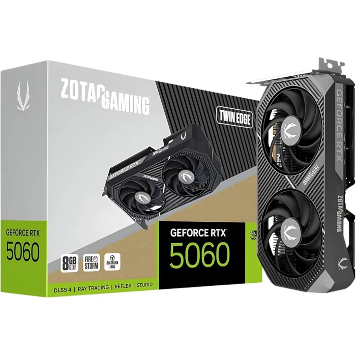 Zotac Geforce RTX5060 8GB GDDR7 128BIT 3xDP-HDMI (GEFORCE RTX 5060 GAMING TWIN EDGE) Ekran Kartı