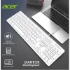 Acer OAK920 Q Usb Beyaz 1.8mt Kablolu Klavye-Tek Tuş Hesap Makinalı (Sessiz Tuş)
