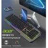 Acer OKW213 Gri RGB Rainbow Backlit Gaming Keyboard Rainbow (Kablo Uzunluğu 1,5mt)