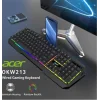 Acer OKW213 Siyah RGB Rainbow Backlit Gaming Keyboard Rainbow (Kablo Uzunluğu 1,5mt)