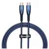 Baseus Glimmer Series CADH000703 1mt 100w Mavi PD Type-C To Type-C Şarj Kablosu