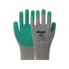 BEYBİ PL-17 10 Beden Gri-Yeşil 12li Paket Legend Polyester Örme Lateks Eldiven