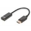 Digutus AK-340400-001-S DisplayPort (DP)  HDMI DP Erkek - HDMI Tip A Dişi, 0.15 metre, siyah
