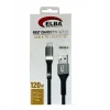 Elba Elb120-4 120w Lightning To Usb 1Mt Siyah Örgülü Şarj Kablosu ( Data Veri )