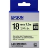 Epson LK-4YBP Pastel Sarı Üzeri Siyah 12mm 9Metre Etiket