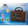 Everton Rt-836  Bluetooth Fm-Usb-Tf-Aux Solarlı Şarjlı Nostaljik Radyo