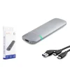 Hadron Hdx1772 Ssd Kutu Type-C3.1 + Usb3.0 Nvme + Ngff M2 Chip Rtl9210B Gri