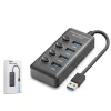 Hadron HDX7049 USB Hub 3.0 5Gbps 4x USB-A 4 Port Switch’li Çoklayıcı Siyah
