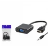 Hadron Hdx7806 Hdmi To Vga F Çevirici + Audio 1080P Ps4 5V Güç Girişli Siyah