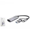 HADRON HDX7831 TYPE-C HDTV COMBO HDMI 4K 30HZ + TYPE-C + 2-USB3.0 + LAN 5IN1 GRİ