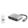 HADRON HDX7838 TYPE-C TO HDTV HDMI 4K 30HZ + VGA 2IN1 GRİ