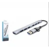 Hadron Hdx7857 Usb + Type-C Hub 7In1 1-Usb3.0 6-Usb2.0 Gri