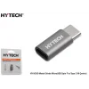 Hytech HY-XO30 Gümüş Metal Gövde MicroUSB 5pin F to Type C M Çevirici
