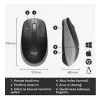 Logitech 910-005909 M191 Mavi Büyük Boy Kablosuz Mouse Optik 1000 Dpı Buton