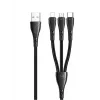 MCDODO CA-6960 3İN1 (LİGHTNİNG-MİCRO-TYPE-C) ŞARJ KABLOSU 3A 1.2M