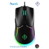 North Air Black RGB Kablolu Profesyonel Oyuncu Mouse