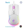 North Air White RGB Kablolu Profesyonel Oyuncu Mouse