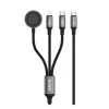 S-link Armor CLW-01 100W 1.2m Type-C to Type-C Lightning Siyah Hızlı Şarj Kablosu