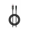 S-link Armor LED UC-066 66W 1m USB to Type-C PD Örgülü LED Başlıklı Siyah Hızlı Şarj Kablosu