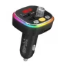 S-link SL-BT306 Çift USB 5V 3.1A Rainbow Işıklı Led Ekran TF Kartlı V5.0 Bluetooth Fm Transmitter
