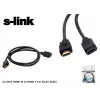 S-link SL-HF10 Hdmı m to Hdmı f 1 Mt 3d,3v Kablo Hdmı Erkek To Hdmı Dişi Uzatma