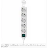 S-link SPG-F05 1.5m 306 Joule Euro Soket 3G1.0mm Tam Bakır 5li Akım Korumalı Beyaz Priz Çoklayıcı