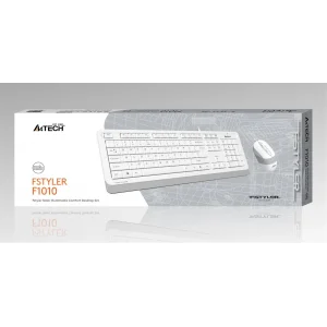 A4 Tech F1010 Q Usb Beyaz Fn-Mm Klv+Optik Mouse Set