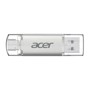 Acer 128GB USB 3.2 UT300-128GB USB-A+USB-C Çift Taraflı Metal Flash Bellek
