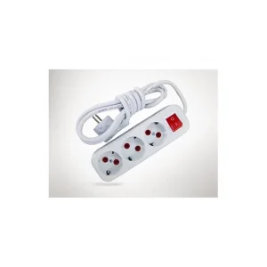 Almera 3lü 3mt Anahtarlı Topraklı Priz (9230203)