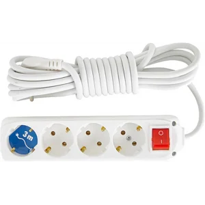 Almera 4lü Anahtarlı 3mt Topraklı Priz (9200203)