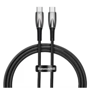 Baseus Glimmer Series CADH000701 1mt 100W Siyah PD Type-C To Type-C  Şarj Kablosu