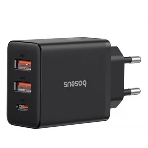 BASEUS P10111402113-00 Cube Hızlı 2U+C 30W Şarj Cihazı Küme Siyahı