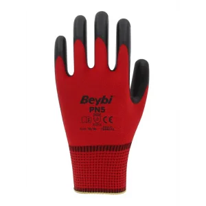 Beybi Nitril PMK PN5 Kırmzı Siyah 10 Beden 12li Paket