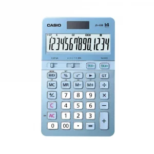Casio JS-40B-BU Mavi Profesyonel 14 Hane Masa Üstü Hesap Makinesi