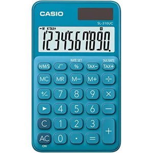 Casio SL-310UC-BU Cep Tipi 10 Hane Mavi Hesap Makinesi