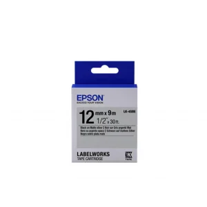 Epson LK-4SBE Gümüş Üzeri Siyah 12mm 9Metre Etiket