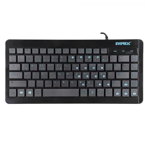 Everest KB-410 Siyah USB Q Mini Kablolu Klavye