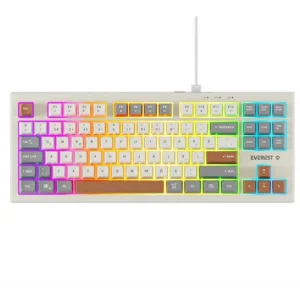 Everest KB-98 SILENT TKL Gri-Gri Mavi-Kahve Rainbow Q Membrane Klavye