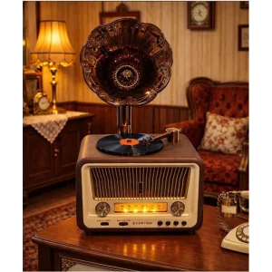 Everton Rt-608  Bluetooth Fm-Usb-Tf-Aux  Şarjlı Nostaljik Radyo